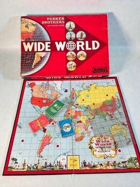 Vintage Parker Brothers Wide World Air Travel Board Game
